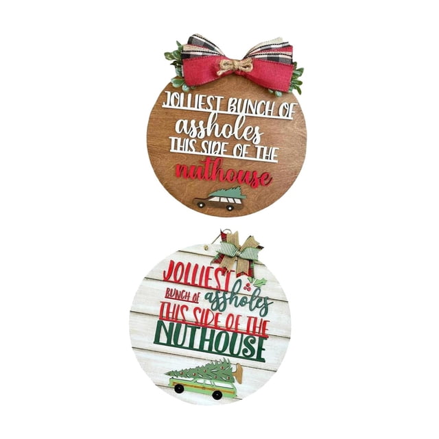 Christmas Door Sign Xmas Wreath Durable for Shops Festival Indoor Outdoor Gloria cartel para colgar en la puerta