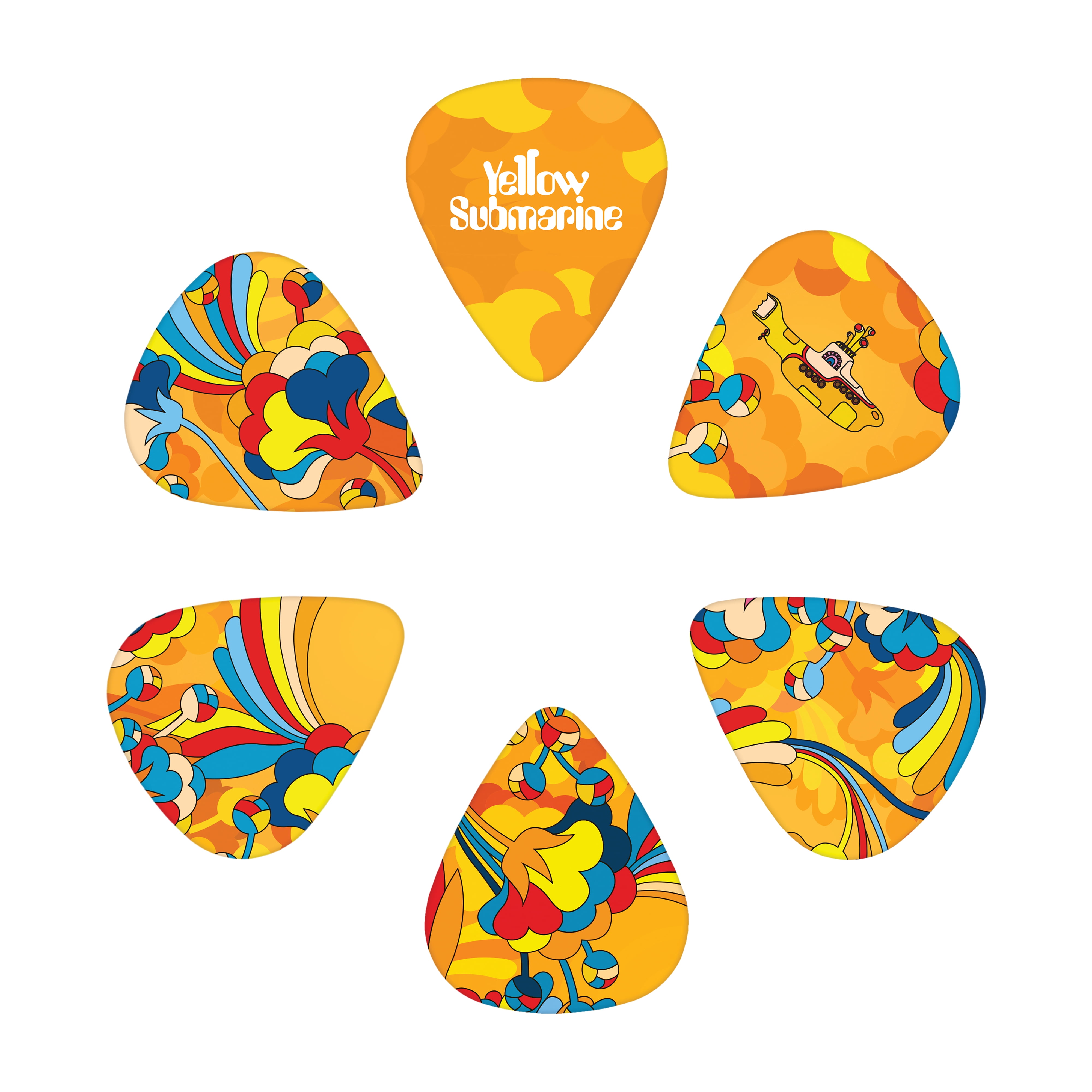 Beatles Guitar Picks Yellow Submarine 3 Tins 45 Picks