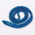 thumbnail image 2 of 20strands Transparent Glass Bead Strands Frosted Round Marine Blue 6mm Hole: 1.3~1.6mm about 140pcs/strand 31.4 inch, 2 of 3