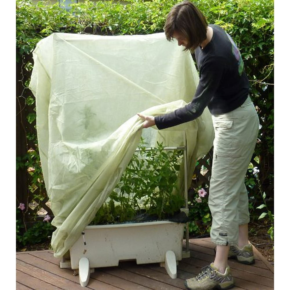 Frost Protek Tall Plant Cover 6' Tall Drawstring Close Garden Fabric