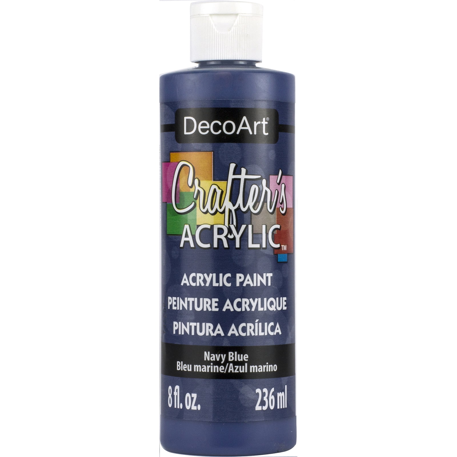 DecoArt Crafter's Acrylic Paint, 8 oz., Navy Blue - Walmart.com