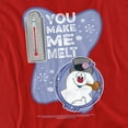 thumbnail image 2 of Frosty The Snowman Melt Women's T Shirt, Red, 2X-Large, 2 of 6
