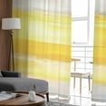 thumbnail image 4 of Yellow Gray Sheer Curtains 84 Inches Long 2 Panels Set, Window Sheer Curtains for Living Room/Bedroom, Modern Abstract Oil Painted Art Light Filtering Rod Pocket Curtain 52'' x 84'' x 2, 4 of 7