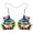 Blue, variant on Acrylic Christmas Snow Globe Earrings Colorful Crystal Ball Dangle Jewelry For Women Charms Gifts