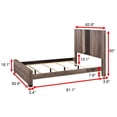 thumbnail image 7 of 5Pc Beautiful Master Bedroom Suite Gray/Black Finish Queen Size Sleek Bed Set Solid Wood, 7 of 7