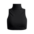 thumbnail image 4 of SNKSDGM Female White Tank Top Woman Crop Graphic Tank Tops for Women Trendy Summer Slim fit Ribbed Knit Shoulderless Top for Women High Neck and Sultry Bralette L, 4 of 4