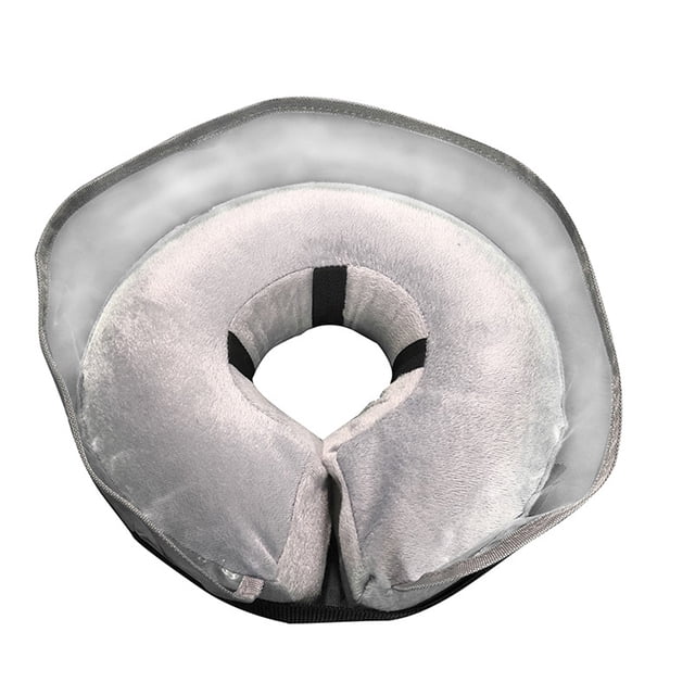 Inflatable Dog Cone Collar Alternative Adjustable Protective Dog Recovery Cone Soft Donut Collar for Large Medium Small Dogs After Surgery with Enhanced Anti-Licking Guardshield
