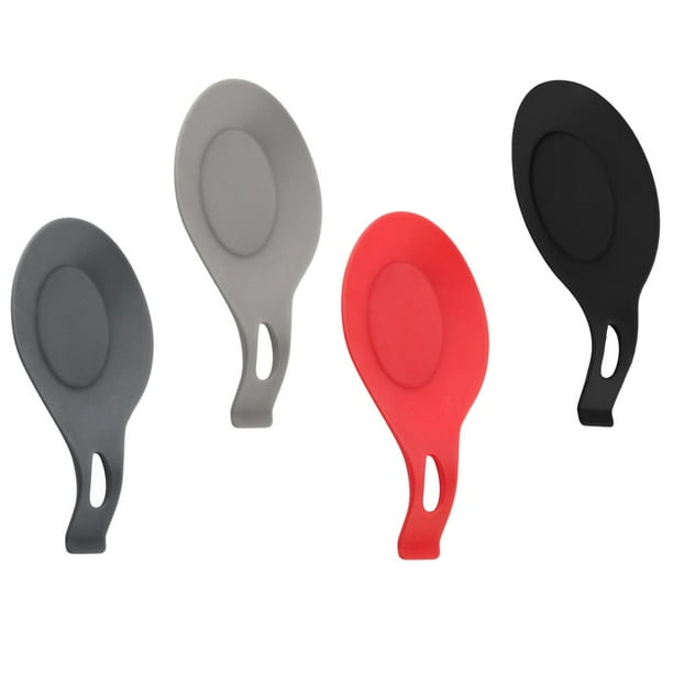 4 piezas de soportes para cucharas, soporte para utensilios de cocina, soporte resistente al calor para cucharas, almohadilla para cucharas