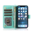 thumbnail image 6 of For Samsung Galaxy A52 5G Luxury Wallet Card ID Zipper Money Holder Case Cover - Teal, 6 of 9