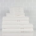 thumbnail image 3 of Mainstays 10 Piece 100% Cotton Towel Set, 2 Bath Sheets, 2 Bath 2 Hand and 4 Washcloths, Super Soft and Highly Absorbent Basic Solid Towel Set for Bathroom, Hotels, Spa and Gym – White, 3 of 7