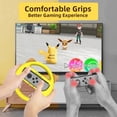 thumbnail image 5 of Mytrix Racing Steering Wheels Hand Grips Accessories For Nintendo Switch Joy Con with Kawaii Cat Ears - Yellow and Brown 4 Pcs, 5 of 8