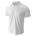 thumbnail image 5 of Puztloy Mens Polo Shirts T-Shirts Short Sleeve Big Men's Classic Solid with Lapel Collar Top Button Down Golf Shirt White(Available in Plus Size), 5 of 5