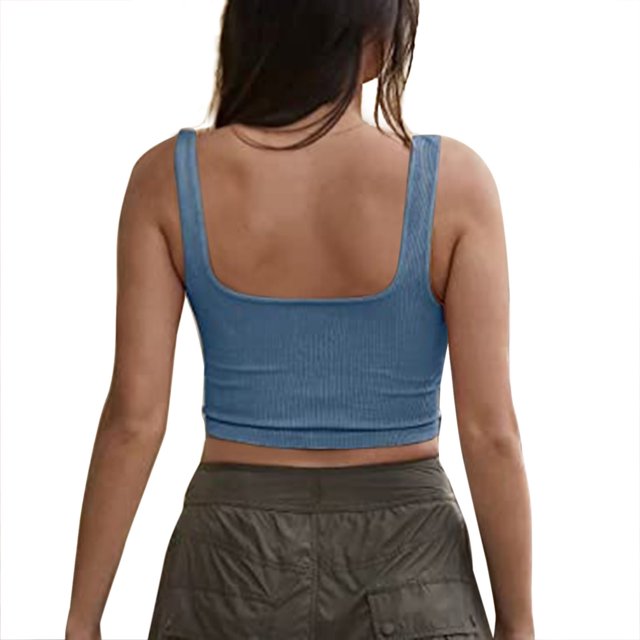 Sleeveless Tank Top,Women Ribbed Tank Top Ribbed Tank Top Pure Color Tank Top Custom Engineered