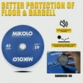 thumbnail image 2 of Mikolo Bumper Plates, 2-Inch Olympic Weight Plates for Weight Lifting and Strength Training, 230 lbs Sets, 2 of 5