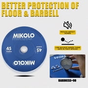 Mikolo Bumper Plates, 2-Inch Olympic Weight Plates for Weight Lifting and Strength Training, 230 lbs Sets