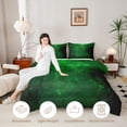thumbnail image 3 of Feelyou Gothic Skull Queen Comforter Set, Horror Halloween Comforter Sets Queen, Dark Green, Black Reversible, 3pcs, 1 Comforter and 2 Pillowcases, 3 of 7