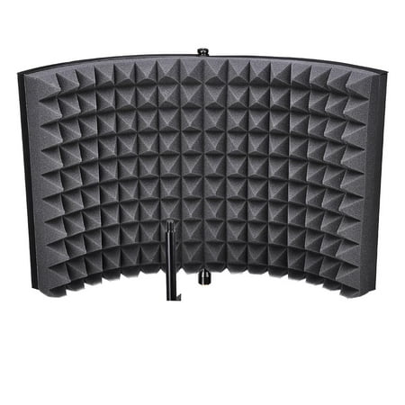 Yescom Studio Microphone Isolation Shield Acoustic Foam Panel Sound Absorbing Recording Panel Stand
