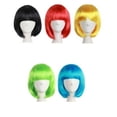 thumbnail image 4 of Multiple Color Full Wig Short Fashion Bob Wig Synthetic Hair Short Straight Hair RED, 4 of 8