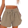 thumbnail image 2 of biudgviw Athletic Shorts for Women High Waisted Comfy Running Shorts Drawstring Wide Leg Summer Workout Sweat Shorts with Pockets, 2 of 7