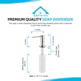 thumbnail image 4 of KBFmore 350 ml Round Stainless Steel Kitchen Soap or Lotion Dispenser with 360 Degree Swivel Spout, 4 of 8