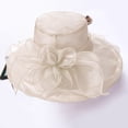 thumbnail image 6 of Wide Brim Derby Hats for Women High Tea Hat Dress Hats for Women Veiled Fascinator Hats for Women Ladies Formal Event Hats Spring Hats for Women Derby Fascinator for Women Women's Dress Hats, 6 of 7
