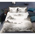 thumbnail image 1 of Landscape Painting Bedding Set Scenery Soft Bed Linen Home Decor Single Twin Full Size For Adults Ink And Wash Duvet Cover Set, 1 of 7