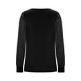 thumbnail image 5 of Aboser Semi Formal Shirts for Women Evening Party Club Shirt Sheer Long Sleeve Tops Trendy Shimmer Glitter Blouses Elegant Crew Neck Tshirts Black L, 5 of 6