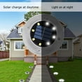 thumbnail image 5 of Solar Ground Lights, 1 Pack 8 LED Solar In-Ground Lights, Waterproof Solar Disk Lights Garden Lights Outdoor Landscape Lighting for Patio Pathway Lawn Yard Deck Driveway Walkway, Cool White, 5 of 8