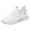 White, variant on XIMIN Women's Solid Color Slip On Walking Lightweight Comfort Knit Mesh Sneakers - Breathable Low-Top Running & Tennis Shoes Casual Lace-Up Outdoor Tennis Footwear