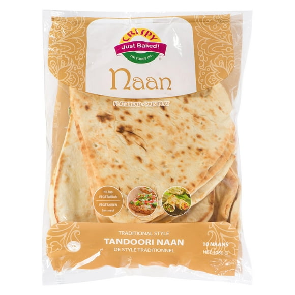 Plain Naan 10PK Naan simple vient en paquets de 10 naans