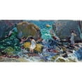 thumbnail image 2 of Joaquín Sorolla 18x11 Gold Ornate Wood Frame and Double Matted Museum Art Print Titled - Children on the Shore, Javea (1905), 2 of 4