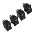 thumbnail image 2 of 16X 12V 35A Interruptor basculante de luz antiniebla para automóvil, camión, barco, luz LED para tablero de instrumentos 4 pines Negro, 2 of 5