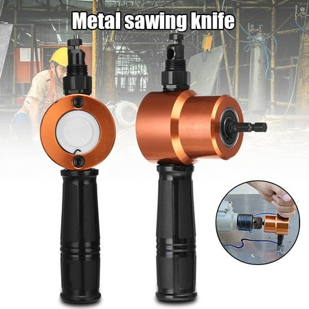 2 Head Sheet Metal Cutting Nibbler Hole Saw Cutter Electric Drill Attachment Supplies Accessories