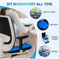 thumbnail image 7 of Gel Seat Cushion Non Slip Lightweight Portable Sitter Back Pain Tailbone Coccyx Sciatica Relief Breathable Home Office Car Super Large, 7 of 7