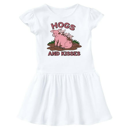 

Inktastic Hogs and Kisses with Cute Pig Family Gift Baby Girl Dress
