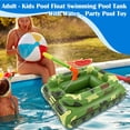 thumbnail image 4 of Yanxiao Green Panzer Toddler Pool Float, 53" Inflatable Float Pool Toys with Water Squirt Blaster, Summer Outdoor Baby Swimming Infant Pool Float Beach Toys, Party Favors Water Play for Kids 4-12, 4 of 6