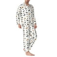 thumbnail image 2 of Honeii Labrador Retriever Dog Pattern Mens Pajamas Set,2pcs Men's Lounge Long Sleeve Sleep Shirt and Pajama Bottoms Sleepwear Set,Mens Pjs Sets-Large, 2 of 7