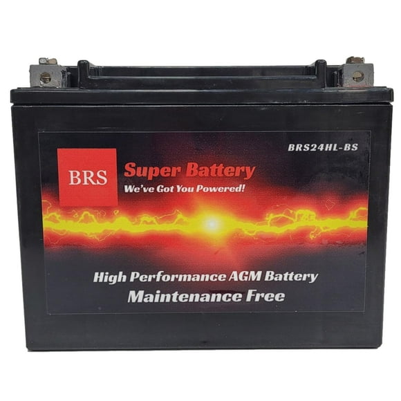 Supercharged 24HL-BS 12v 22ah - OEM Replacement: YTX24HL-BS, CTX24HL-BS High Performance AGM PowerSports Battery For ATV's, Snowmobiles, Motorcycles, UTV's, Jet Skis, Dirt Bikes, etc.