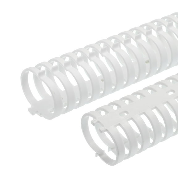 Uxcell 2pcs 20" Cable Raceway 40mm Dia Cord Cover Hider Cable Management with Buckle & Scale, White