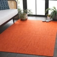 thumbnail image 3 of SAFAVIEH Beach House Lauressa Solid Indoor/Outdoor Area Rug, Orange, 8' x 10', 3 of 16