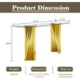 thumbnail image 5 of 55" Glass Console Table, Modern Accent Entrance Desk, 0.39" Tempered Glass & Irregular Stainless Steel Base for Entrance, Living Room, Office, 5 of 6