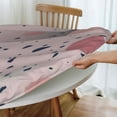 thumbnail image 4 of Terrazzo Pink Round Fitted Tablecloth with Elastic Fitted Table Covers for Round Tables 45"-56" ,24jl06caA08, 4 of 7