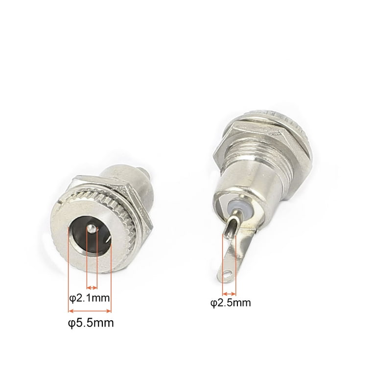 D.C.パーツ 5pcs DC-099 Female 5.5x2.1mm Panel Mounting DC Power Jack Socket