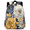 Beige, variant on Navy Blue Floral Backpack for Men Women, Lightweight Laptop Backpack 16.3 Inch Yellow Flowers Casual Daypack for Travel Work Commuter