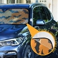 thumbnail image 3 of Retro Bats on Orange Car Windshield Sun Shade Foldable Car Front Window Visor Heat and UV Protection 57x31.5, 3 of 8