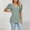 Green, variant on Idoravan Women's Plus Size Tops Fashion Women Plus-Size Solid Short Sleeve V-Neck Casual Blouse T-shirt Tops