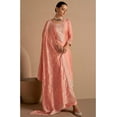 thumbnail image 3 of Pakistani Style Ramzan Party Wear Shalwar Kameez Suits Indian Sewn Plazo Dress ( Orange, 6XL - 54 ), 3 of 6