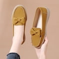 thumbnail image 4 of Big Size Women's Casual Loafers Slip On Leather Shoes Lightweight Casual Walking Shoes Female Moccasins Classic Penny Loafer Flats Boat Shoes, 4 of 9