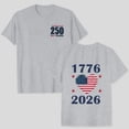 thumbnail image 5 of Duqingm America 250 Tshirt Women T-Shirt Summer 250 Years America Anniversary 250th Independence Day Freedom T-Shirt Grey,3XL, 5 of 7