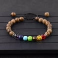 thumbnail image 3 of HOOUN Fashion Men's 8MM Multilayer Wooden Beaded Elasticity Charm Women's Bracelets-040-6, 3 of 4